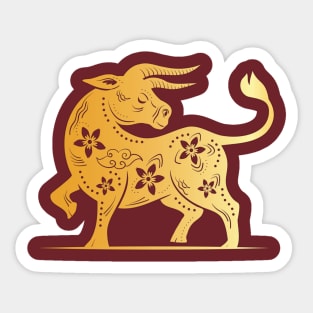 Graceful Strength: Japanese Buffalo Sticker